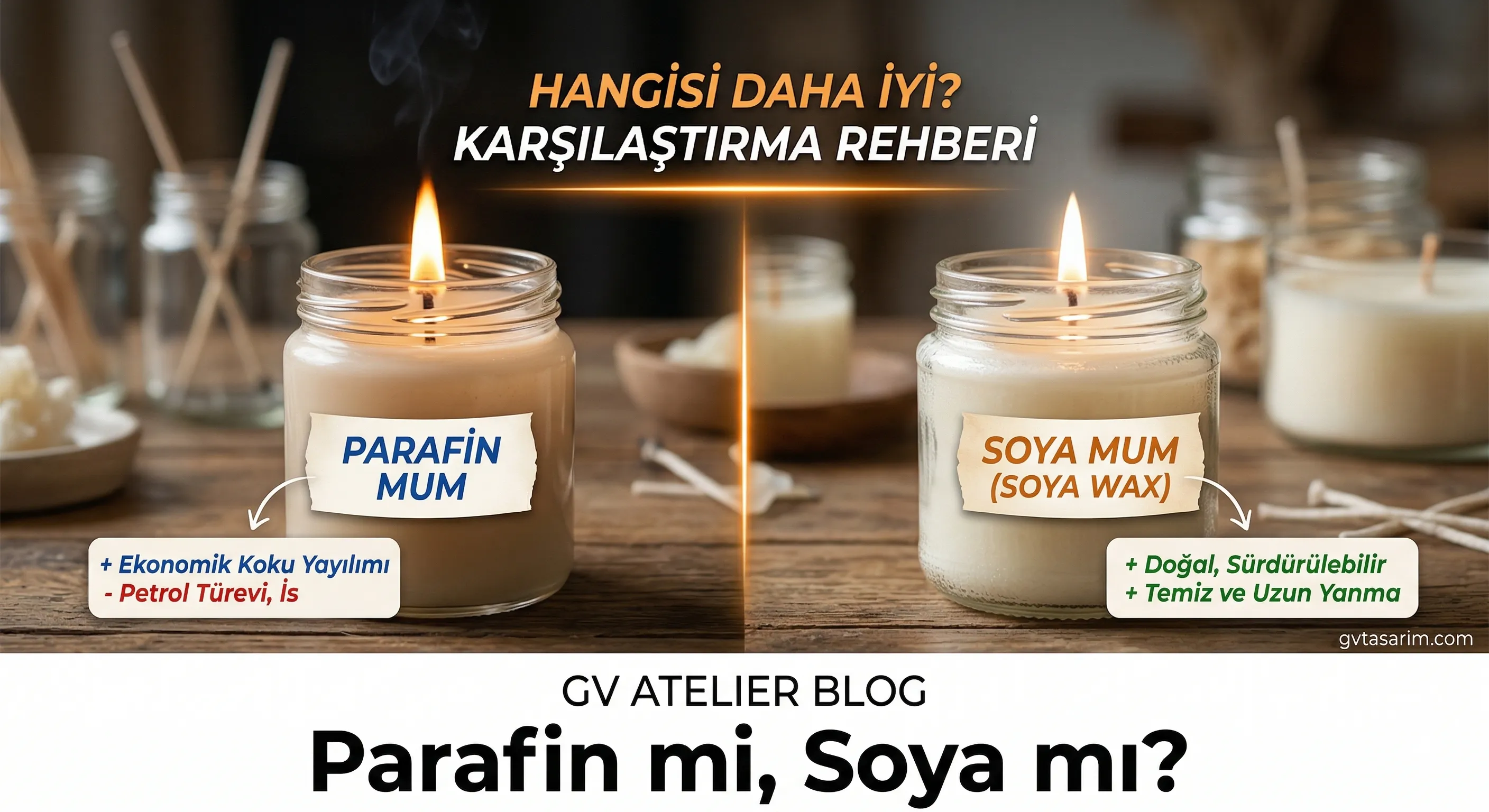 Parafin Mum mu, Soya Mum mu? Hangisi Daha İyi? Kapsamlı Karşılaştırma Rehberi