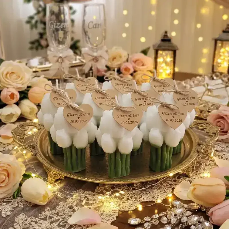 Lale Buket Mum - Şık ve Modern Nişan Hediyeliği - GV Atelier - Görsel 1